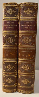 Across Unknown South America by A. Henry Savage-Landor, 1st edition, 2 vol, 1913-image