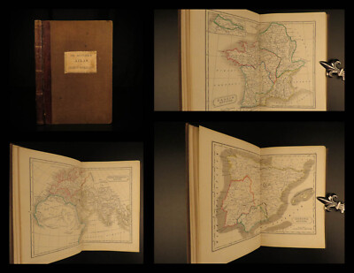 1857 ATLAS Hand-colored MAPS Ancient Geography Greece Holy Land France Britain-image