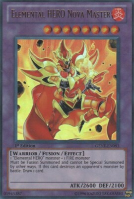 Yugioh! HP Elemental HERO Nova Master - GENF-EN093 - Ultra Rare - Unlimited Edit-image