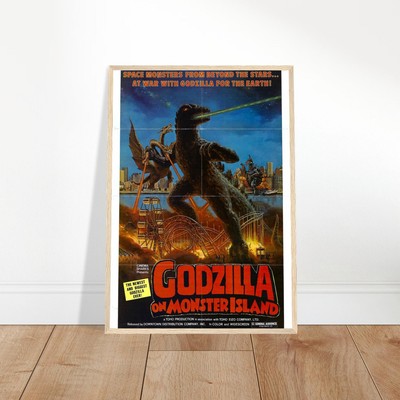 Godzilla Monster Island Vintage Movie Framed Poster Art-image