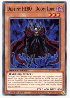 x3 Destiny HERO - Doom Lord SGX1-ENB02 Common Yugioh -image