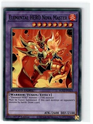 Yu-Gi-Oh! Speed Duel Elemental Hero Nova Master Common SGX2-ENA25 Lightly Played-image