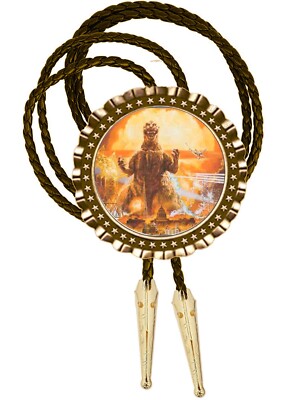 Godzilla Vintage Retro Art Photo Bolo Tie Men's Accessory Neckties Gift for Dad-image