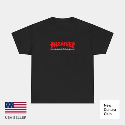 Thrasher Magazine Godzilla Rectangle Block Skateboard Vintage TShirt Print-image