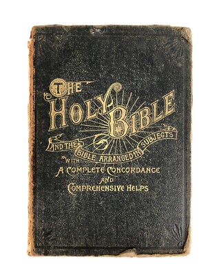 Antique Bible 1896 Wilmore's New Analytical Reference Bible Large Heavy Book-image