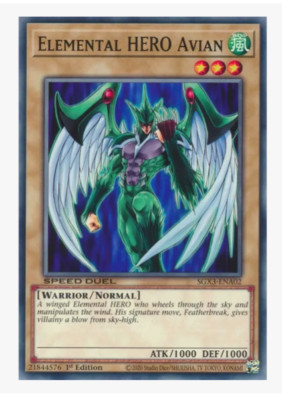 x3 Elemental HERO Avian SGX3-ENA02 Common YuGiOh-image