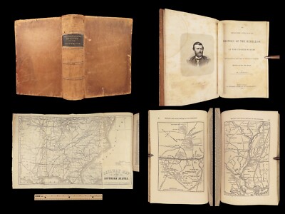 1865 CIVIL WAR 1ed Military Naval History NAVY Gettysburg Tenney MAPS Railroad-image