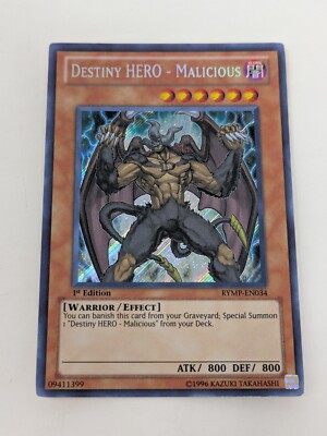 Destiny Hero - Malicious RYMP-EN034 Secret Rare 1st Edition US Print-image