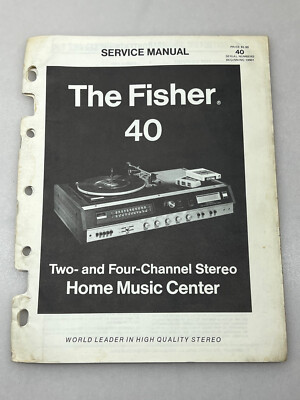 Fisher Model 40 Original Service Manual Free Shipping-image