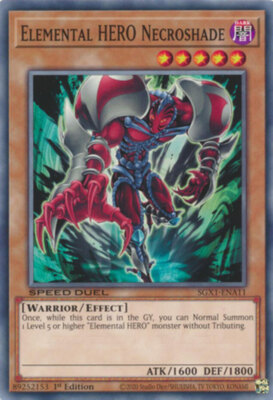 Yugioh! Elemental HERO Necroshade - SGX1-ENA11 - Common - 1st Edition Near Mint,-image