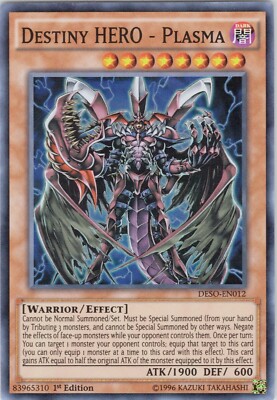 Destiny HERO - Plasma NM DESO 1st (#2) Destiny Soldiers Yugioh-image
