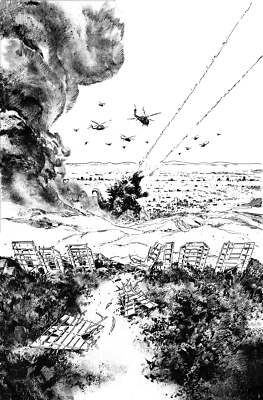 Godzilla vs. America: Los Angeles Variant RI (1:25) (Hardman Full Art Black & Wh-image
