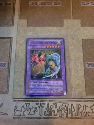 YUGIOH TCG ELEMENTAL HERO FLAME WINGMAN DP1-EN010 SUPER UNLIMITED EDITION NM-image