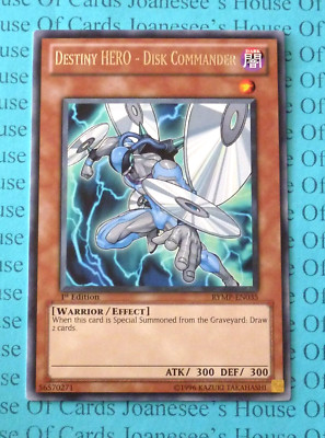 RYMP-EN035 Destiny HERO - Disk Commander Yu-Gi-Oh Card 1st Edition New-image