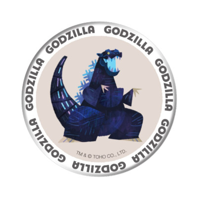 Hashigodaka Art Collection Godzilla VS Mothra Can Badge GODZILLA 2.24 in TOHO JP-image