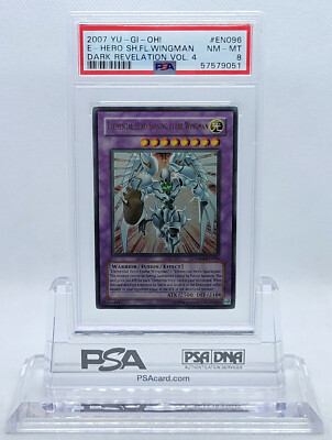 YUGIOH DR04-EN096 ELEMENTAL HERO SHINING FLARE WINGMAN PSA 8 NM-MT #57579051-image