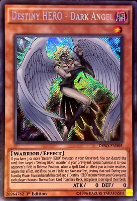Destiny HERO - Dark Angel DESO-EN005 1st Edition Secret Rare NM-image