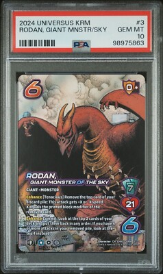 Rodan, Giant Monster of the Sky Challenger Series Godzilla FOIL UniVersus PSA 10-image