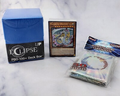Yu-Gi-Oh Sealed Card Deck W/UP Eclipse Deck Box & Elemental Hero 50 ct. Sleeves -image