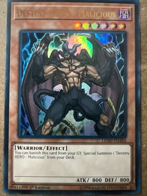 YuGiOh Legendary Hero Decks - Destiny Hero - Malicious LEHD-ENA04 - 1st Edition-image