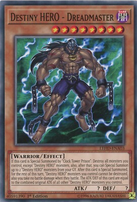 Yugioh Destiny HERO - Dreadmaster LEHD-ENA03 Common NM x3 Play Set-image