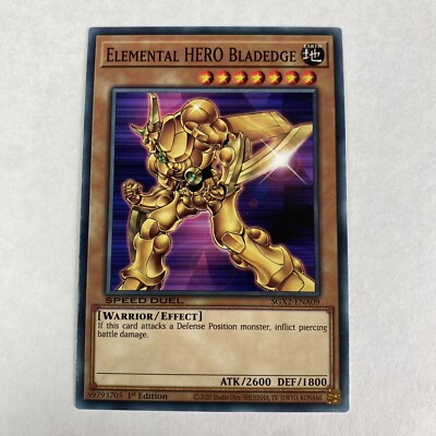 Yugioh! Elemental Hero Bladedge SGX2-ENA09 Common 1st Edition Midterm Paradox-image