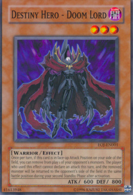 1X NM Destiny Hero - Doom Lord - EOJ-EN001 - Common Unlimited/1st Edition-image