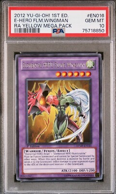 2012 YU-GI-Oh! RA Yellow Mega Pack EN016 Elemental Hero Flame Wingman 1st Editio-image