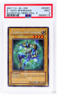 2007 Yu-Gi-Oh! Elemental Hero Sparkman #EHC2-EN001 PSA 9-image