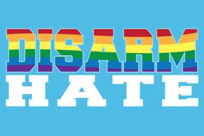 Laminated Disarm Hate Motivational Poster Dry Erase Wall Art 24x16-image