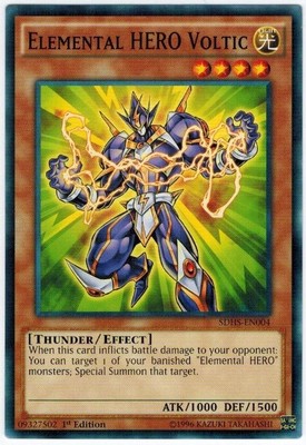 3 x Elemental HERO Voltic - SDHS-EN004 - Common - 1st Edition Near Mint, English-image