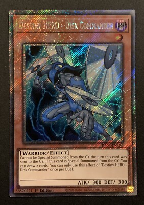 Destiny HERO - Disk Commander - RA03-EN176 - Platimun Secret Rare - 1st - YuGiOh-image