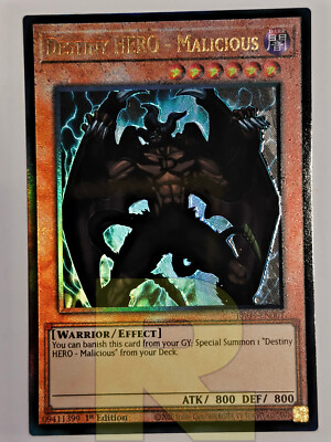 Malicious HERO Of Destiny Destiny HERO® Rare Collectors® RA03-EN001® English-image