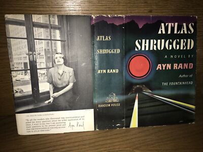 ATLAS SHRUGGED, FIRST EDITION DUST JACKET! 6.95 10/57 1957 / NO BOOK! DJ Only-image