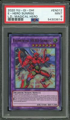 PSA 9 MINT 2020 Yu-Gi-Oh! Elemental HERO Sunrise Legendary Duelist Magical Hero-image
