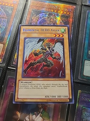 Elemental Hero Avian LCGX-EN002 Alternate Art Secret Rare Near Mint Unlimited-image