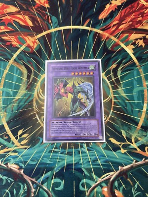 Yugioh Elemental Hero Flame Wingman Super Rare DP1-EN010 Unlimited Edition NM-image