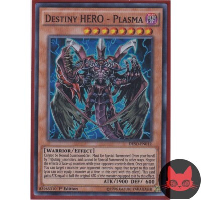 Yugioh Destiny HERO - Plasma DESO-EN012 Super Rare 1st Edition NM-image