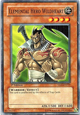Elemental Hero Wildheart YSDJ-EN019 Yu-Gi-OH! Heavy PLay 1st Edition-image