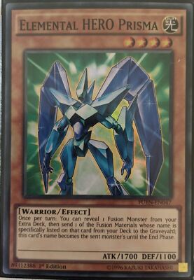 YuGiOh Elemental HERO Prisma Super Rare 1st Edition FUEN-EN047-image
