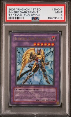 Yugioh Tactical Evolution TAEV-EN042 Elemental Hero Darkbright Ultra 1st PSA 9-image