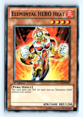 Yu-Gi-Uh Elemental HERO Heat #LCGX-EN037 Legendary Collection 2 tcg LP-image