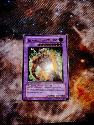 YuGiOh Elemental Hero Wildedge EURO PRINT - Ultimate Rare -  1st Ed - MP-image