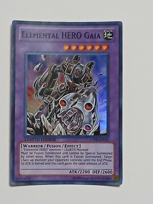 YuGiOh! Elemental Hero Gaia CT08-EN011 Limited Edition Super Rare -image