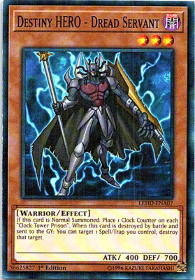 Destiny HERO - Dread Servant LEHD-ENA07 Yu-Gi-Oh! Light Play 1st Edition -image