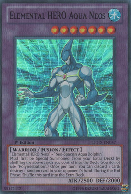 Light Play x 1 Elemental HERO Aqua Neos - LCGX-EN057 - Super Rare - Unlimited Ed-image