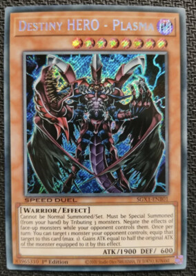 Yugioh Destiny HERO - Plasma Secret SGX1-ENB01 1st Ed Speed Duel NM 🔥-image
