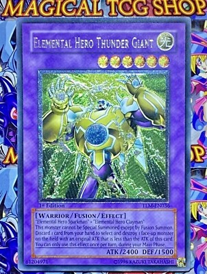 Yugioh Elemental Hero Thunder Giant TLM-EN036 1st Edition Ultimate Rare NM-image