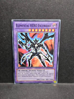 Yu-gi-oh! TCG Elemental Hero Escuridao SD13-EN046 1st Edtition Common-image