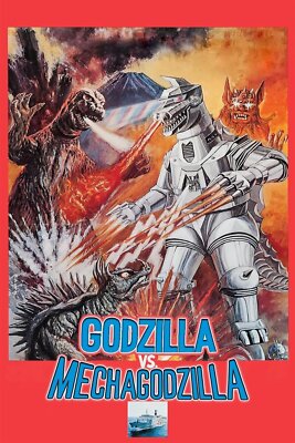 Godzilla vs. Mechagodzilla (1974) Movie Wall Art Poster Print Pick A Size Lot Up-image